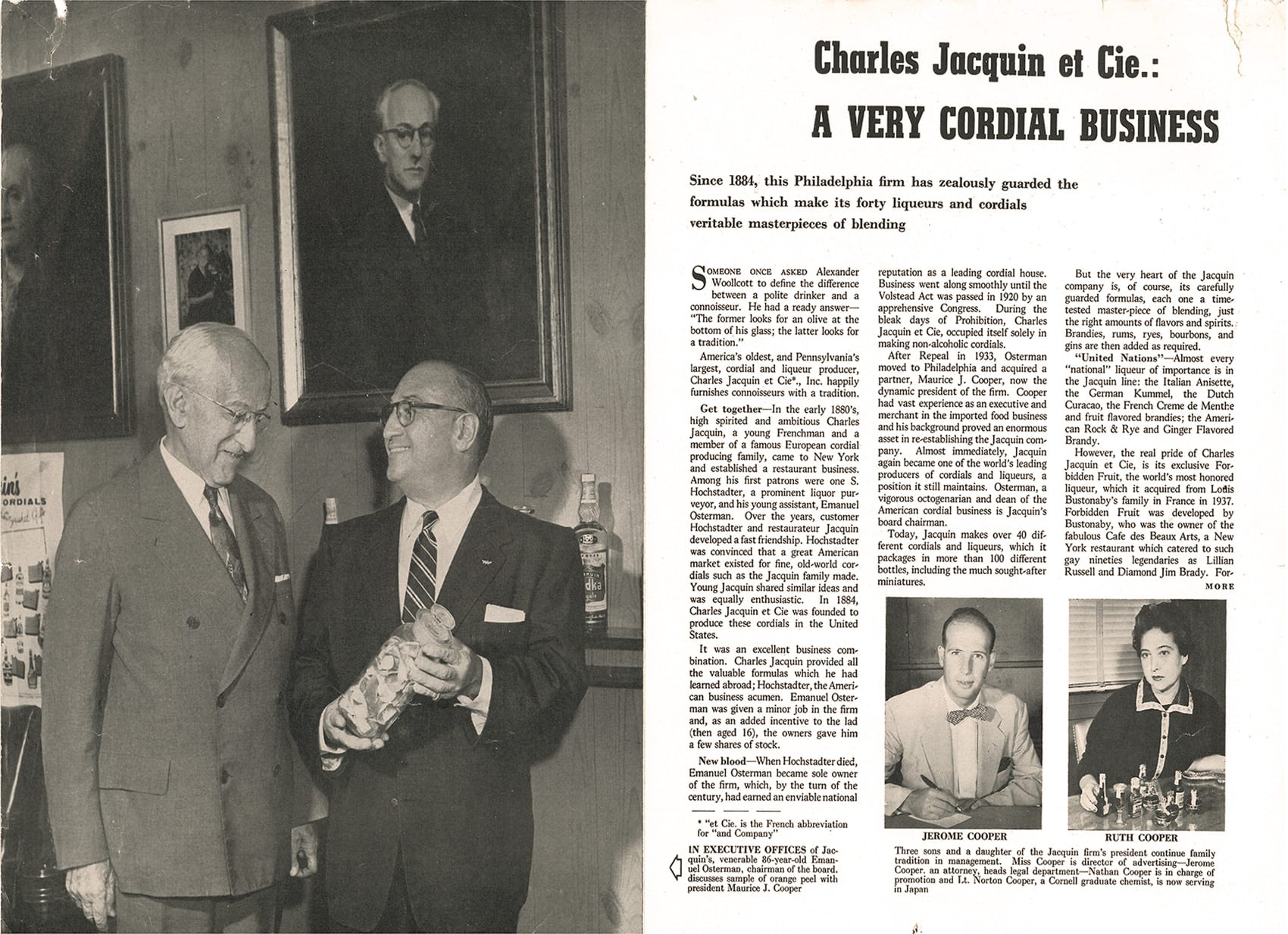Charles Jacquin et Cie.: A Very Cordial Business
